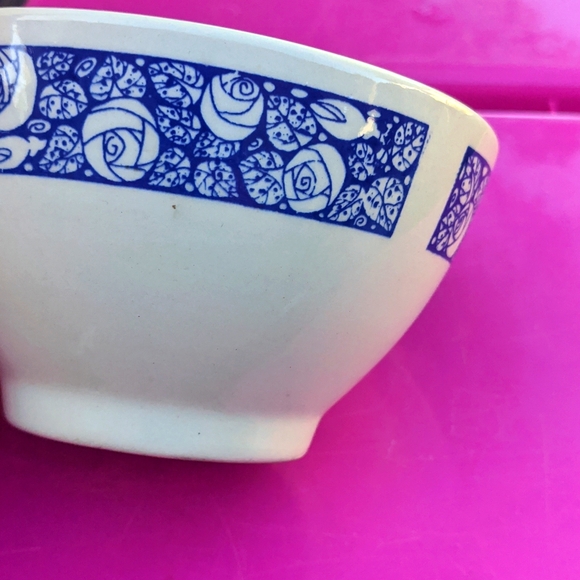 Anfora Mexico blue & white roses bowl - Picture 6 of 8